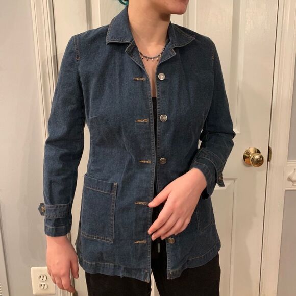 Vintage Villager Denim Blazer Jacket sz S - Picture 1 of 4